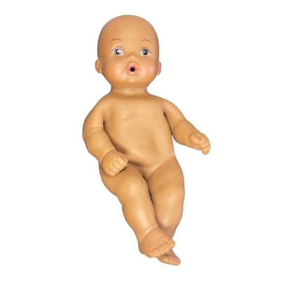 Lauer Toys African American Rubber Water Bottle Baby Doll Original Outfit 11” - Picture 2 of 6